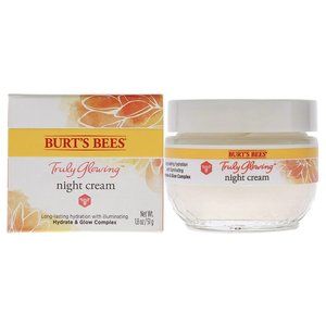 Burts Bees Truly Glowing Night Cream Unisex 1.8 oz, White